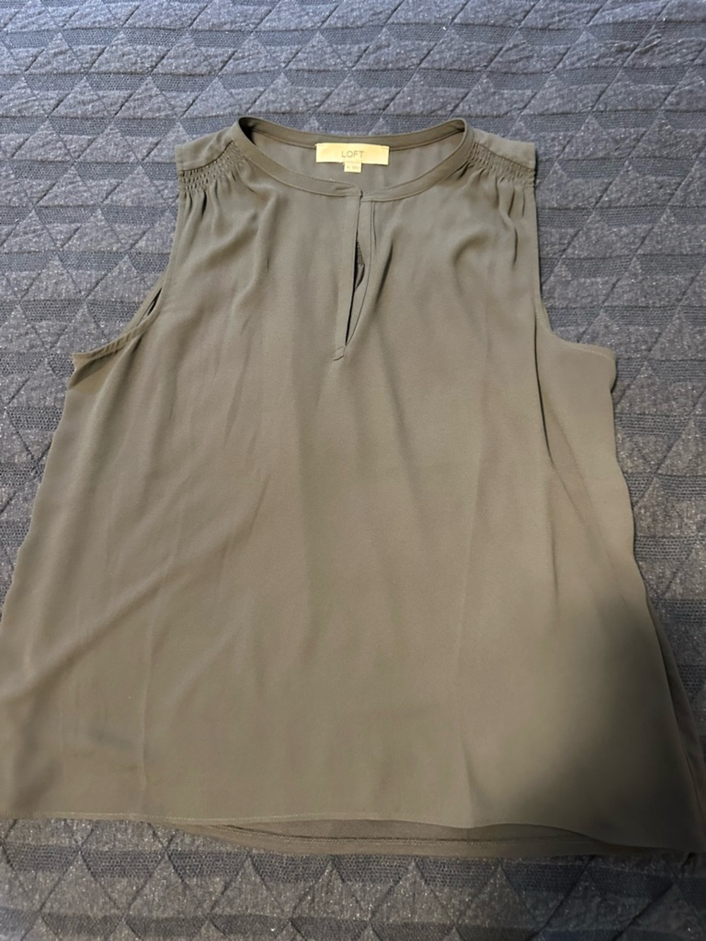 LOFT Blue/Gray Sleeveless Top